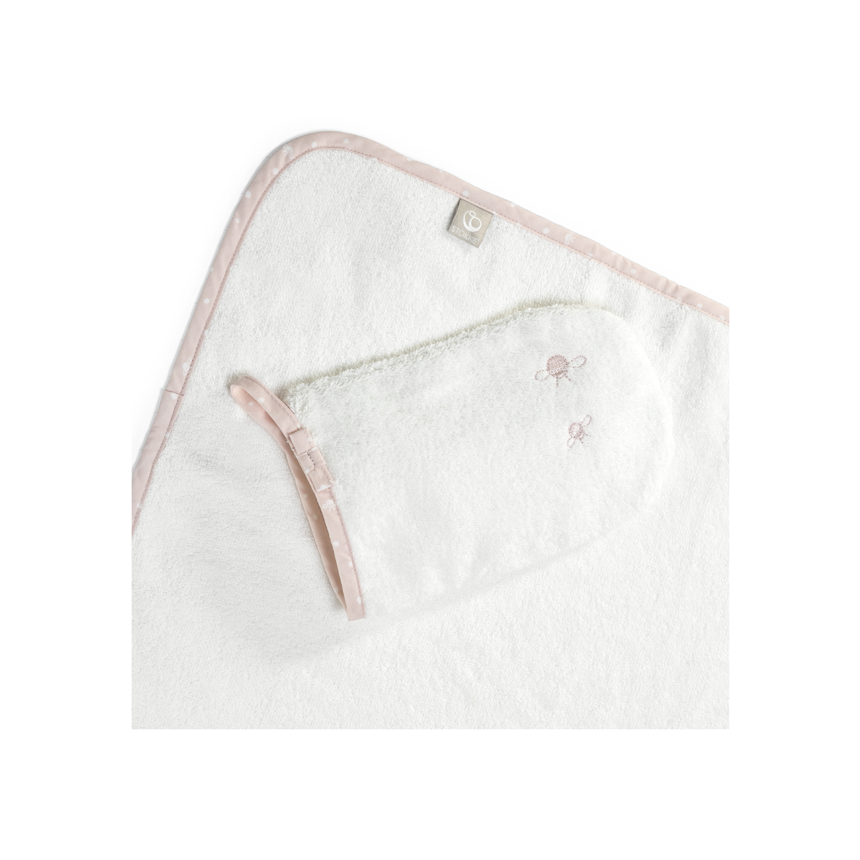 Stokke® Handduk med huva, Pink Bee, mainview galleribild 2